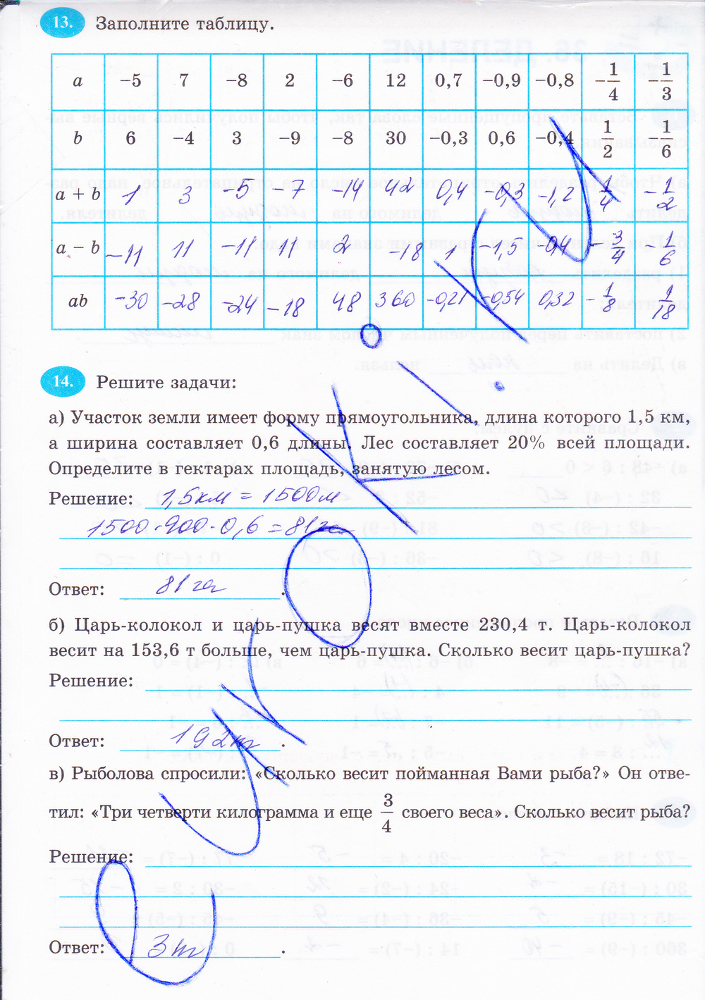 Страница (упражнение) 173 рабочей тетради. Страница 173 ГДЗ рабочая тетрадь по математике 6 класс Ерина