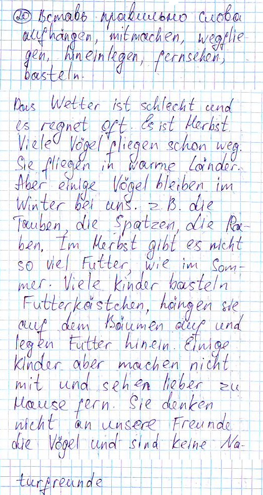 Страница (упражнение) 20 учебника. Страница 20 ГДЗ решебник по немецкому языку 6 класс Бим, Садомова, Санникова