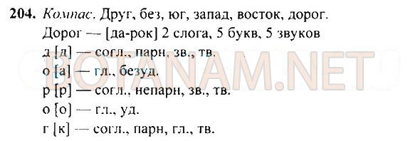 Страница (упражнение) 204 учебника. Ответ на вопрос упражнения 204 ГДЗ Решебник по Русскому языку 3 класс Рамзаева