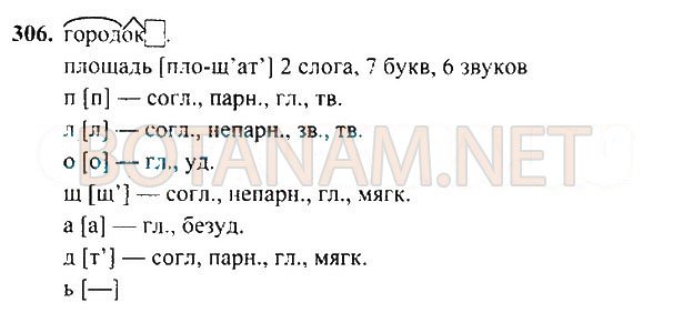 Страница (упражнение) 306 учебника. Ответ на вопрос упражнения 306 ГДЗ Решебник по Русскому языку 3 класс Рамзаева