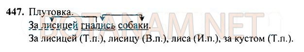 Страница (упражнение) 447 учебника. Ответ на вопрос упражнения 447 ГДЗ Решебник по Русскому языку 3 класс Рамзаева