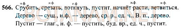 Страница (упражнение) 566 учебника. Ответ на вопрос упражнения 566 ГДЗ Решебник по Русскому языку 3 класс Рамзаева