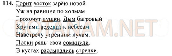 Страница (упражнение) 114 учебника. Ответ на вопрос упражнения 114 ГДЗ Решебник по Русскому языку 4 класс Рамзаева