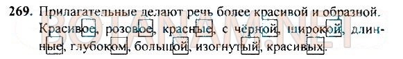 Страница (упражнение) 269 учебника. Ответ на вопрос упражнения 269 ГДЗ Решебник по Русскому языку 4 класс Рамзаева