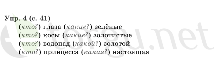 Страница (упражнение) 41 учебника. Страница 41 ГДЗ решебник по русскому языку 1 класс Иванов, Евдокимова, Кузнецова