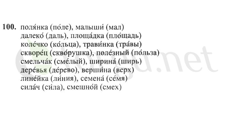 Страница (упражнение) 100 рабочей тетради. Страница 100 ГДЗ рабочая тетрадь по русскому языку 2 класс Канакина