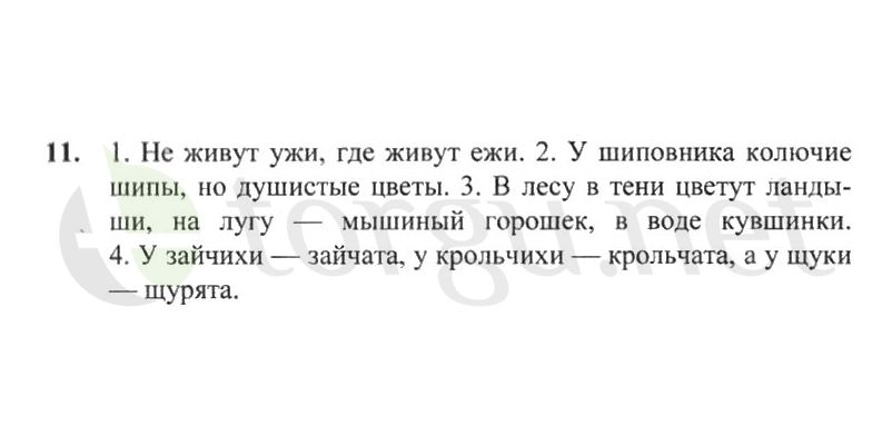 Страница (упражнение) 11 рабочей тетради. Страница 11 ГДЗ рабочая тетрадь по русскому языку 2 класс Канакина