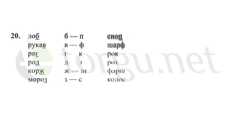 Страница (упражнение) 20 рабочей тетради. Страница 20 ГДЗ рабочая тетрадь по русскому языку 2 класс Канакина