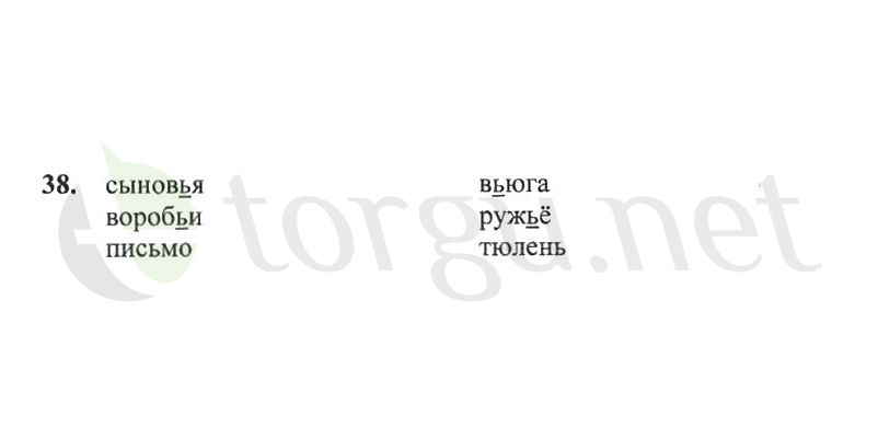 Страница (упражнение) 38 рабочей тетради. Страница 38 ГДЗ рабочая тетрадь по русскому языку 2 класс Канакина