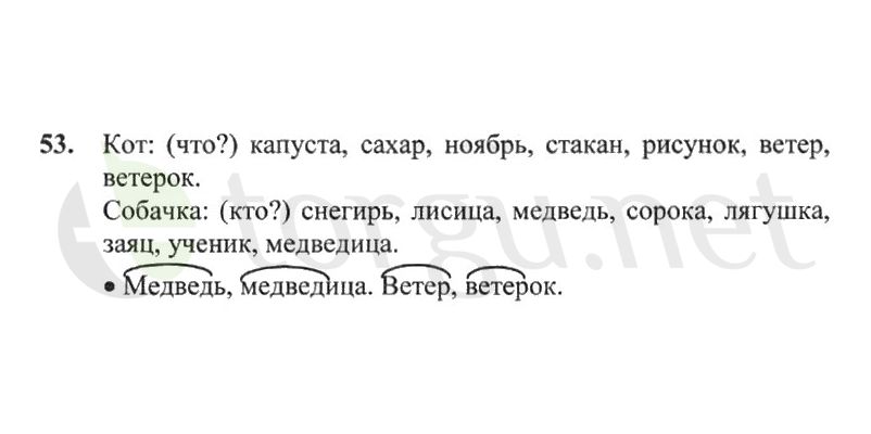 Страница (упражнение) 53 рабочей тетради. Страница 53 ГДЗ рабочая тетрадь по русскому языку 2 класс Канакина