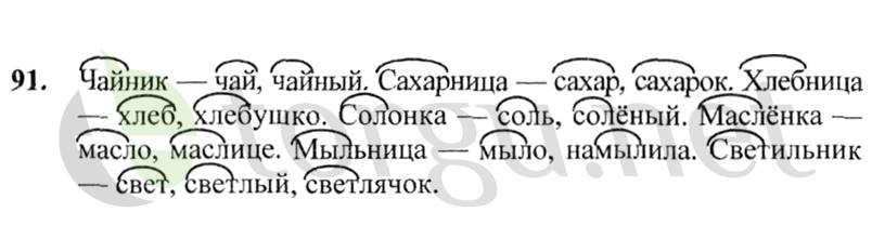 Страница (упражнение) 91 учебника. Ответ на вопрос упражнения 91 ГДЗ решебник по русскому языку 2 класс Канакина, Горецкий