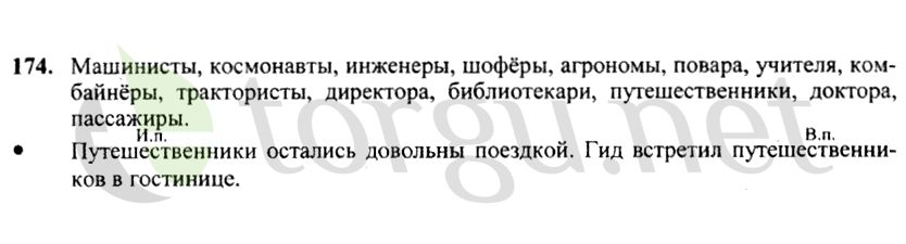 Страница (упражнение) 174 рабочей тетради. Страница 174 ГДЗ рабочая тетрадь по русскому языку 4 класс Канакина