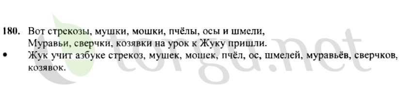 Страница (упражнение) 180 рабочей тетради. Страница 180 ГДЗ рабочая тетрадь по русскому языку 4 класс Канакина