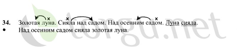 Страница (упражнение) 34 рабочей тетради. Страница 34 ГДЗ рабочая тетрадь по русскому языку 4 класс Канакина