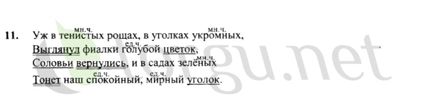 Страница (упражнение) 11 рабочей тетради. Страница 11 ГДЗ рабочая тетрадь по русскому языку 4 класс Канакина