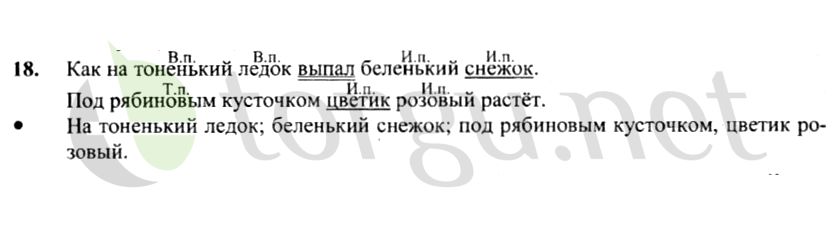 Страница (упражнение) 18 рабочей тетради. Страница 18 ГДЗ рабочая тетрадь по русскому языку 4 класс Канакина