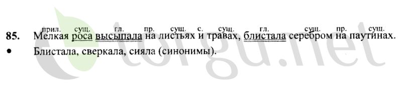 Страница (упражнение) 85 рабочей тетради. Страница 85 ГДЗ рабочая тетрадь по русскому языку 4 класс Канакина