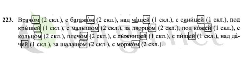 Страница (упражнение) 223 учебника. Ответ на вопрос упражнения 223 ГДЗ решебник по русскому языку 4 класс Канакина, Горецкий