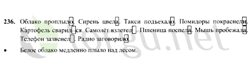 Страница (упражнение) 236 учебника. Ответ на вопрос упражнения 236 ГДЗ решебник по русскому языку 4 класс Канакина, Горецкий