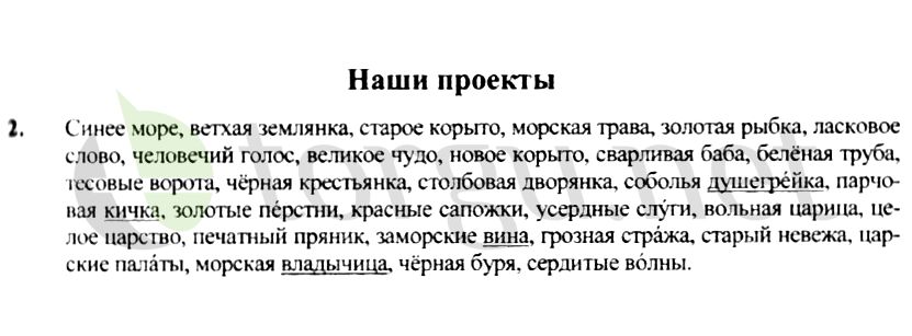 Страница (упражнение) Наши проекты учебника. Ответ на вопрос упражнения Наши проекты ГДЗ решебник по русскому языку 4 класс Канакина, Горецкий