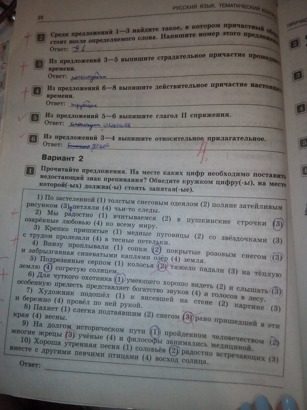 Страница (упражнение) 28 рабочей тетради. Страница 28 ГДЗ рабочая тетрадь по русскому языку 7 класс Александров