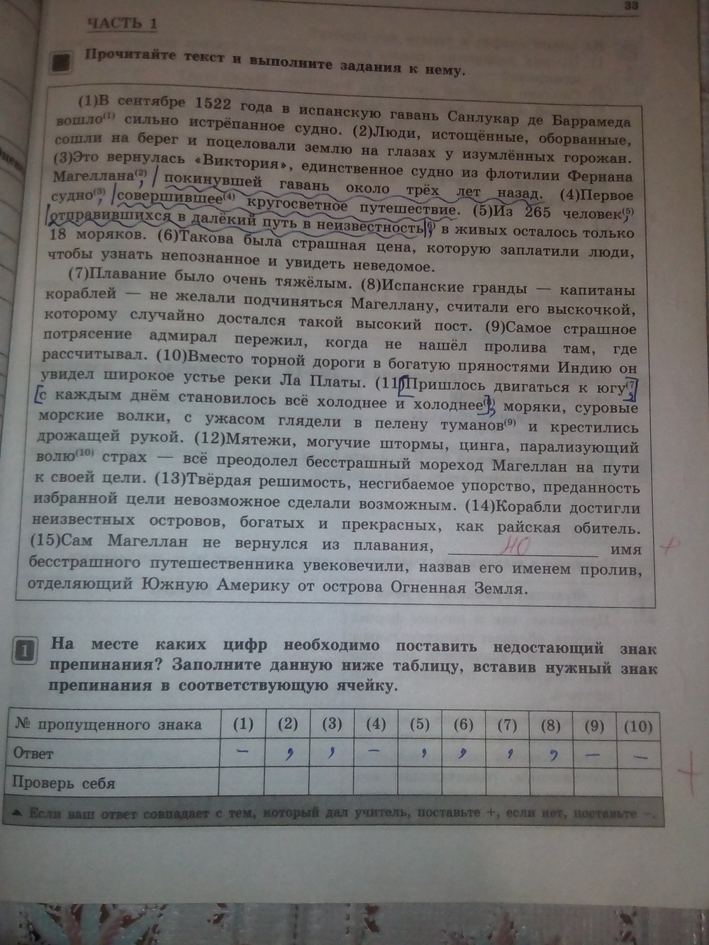 Страница (упражнение) 33 рабочей тетради. Страница 33 ГДЗ рабочая тетрадь по русскому языку 7 класс Александров