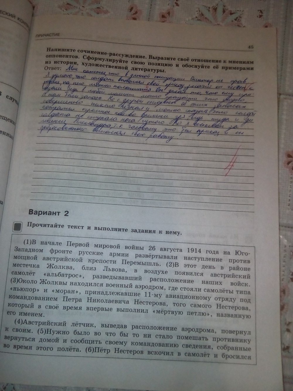 Страница (упражнение) 45 рабочей тетради. Страница 45 ГДЗ рабочая тетрадь по русскому языку 7 класс Александров