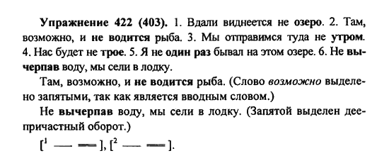 Русский язык 7 класс упражнение 422. Русский язык седьмой класс упражнение 403.