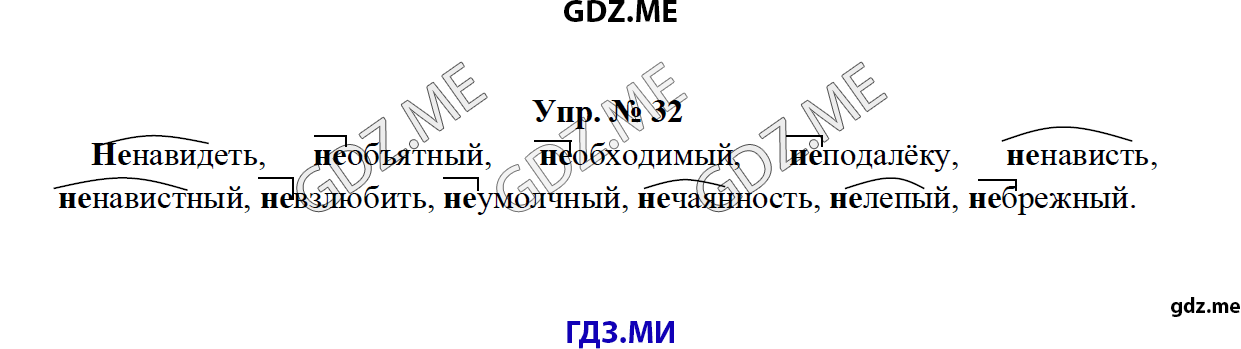 Страница (упражнение) 32 рабочей тетради. Ответ на вопрос упражнения 32 ГДЗ по русскому языку 8 класс Тростенцова Ладыженская Дейкина